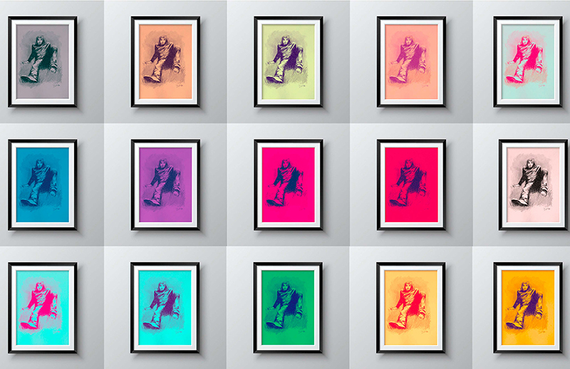 Boy in various colors